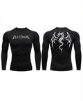 Black Bolt Long Sleeve White Dragon Compression