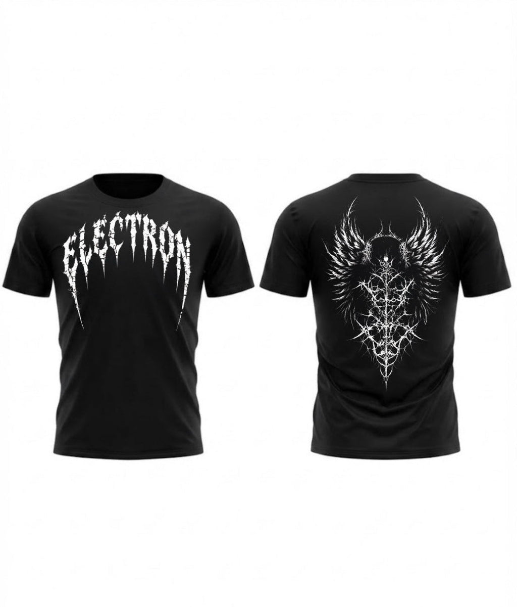 Black Bolt Fallen Angel Wings slim fit T-shirt