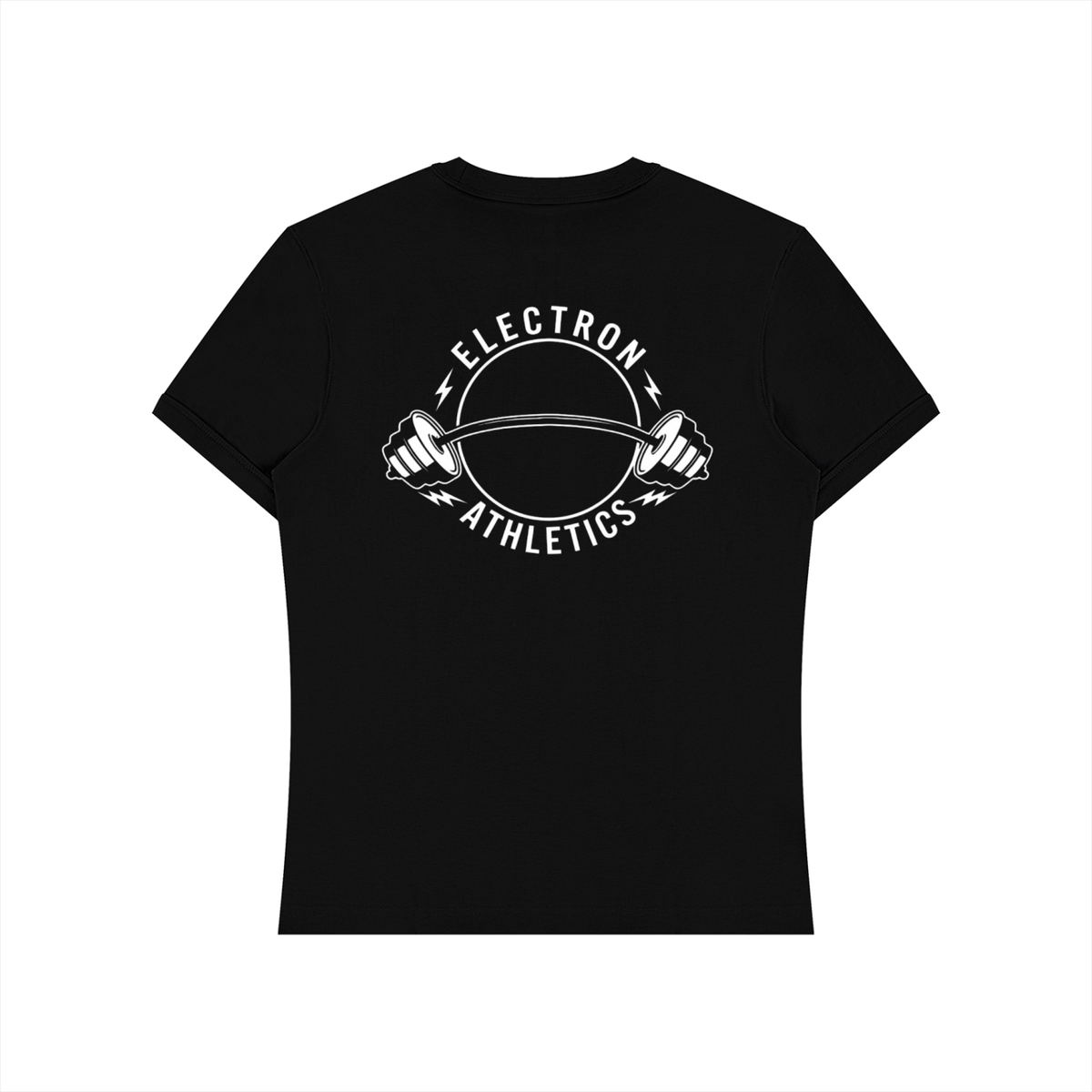 Black Bolt White Powerlifting Slim Fit T-shirt