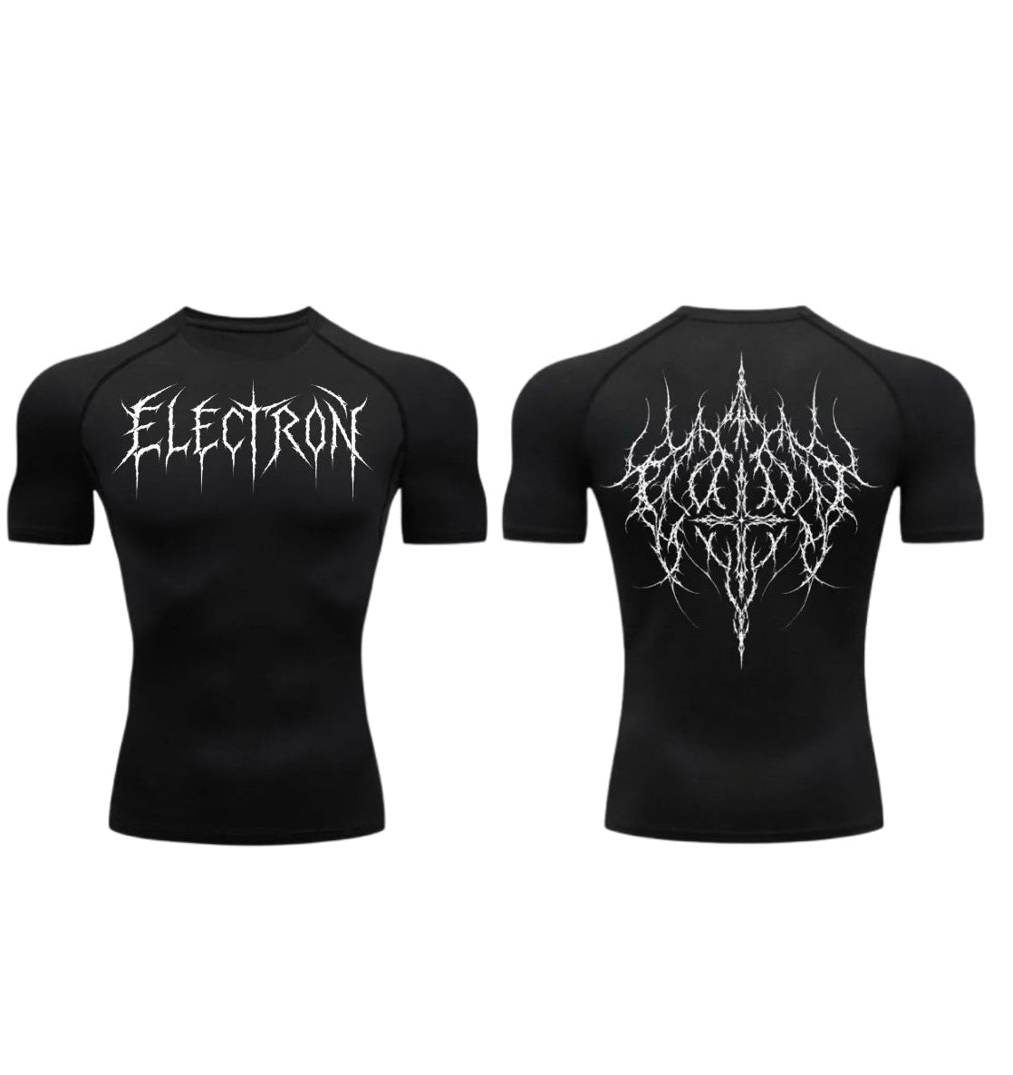 Black Bolt Short Sleeve Gothic Cross Compression