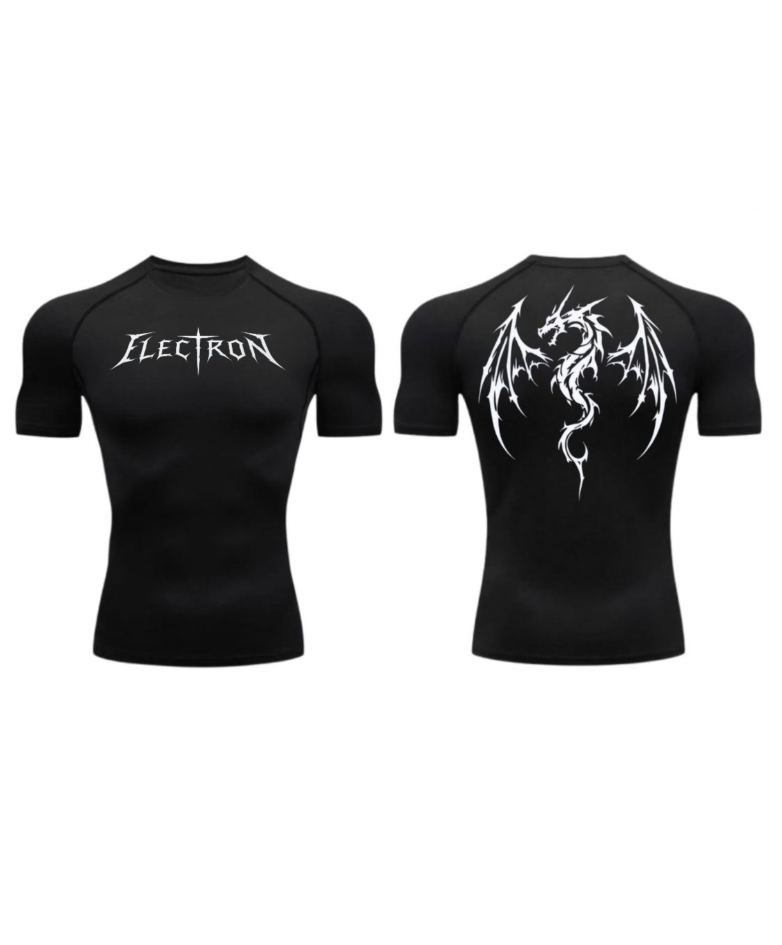 Black Bolt white dragon short sleeve compression
