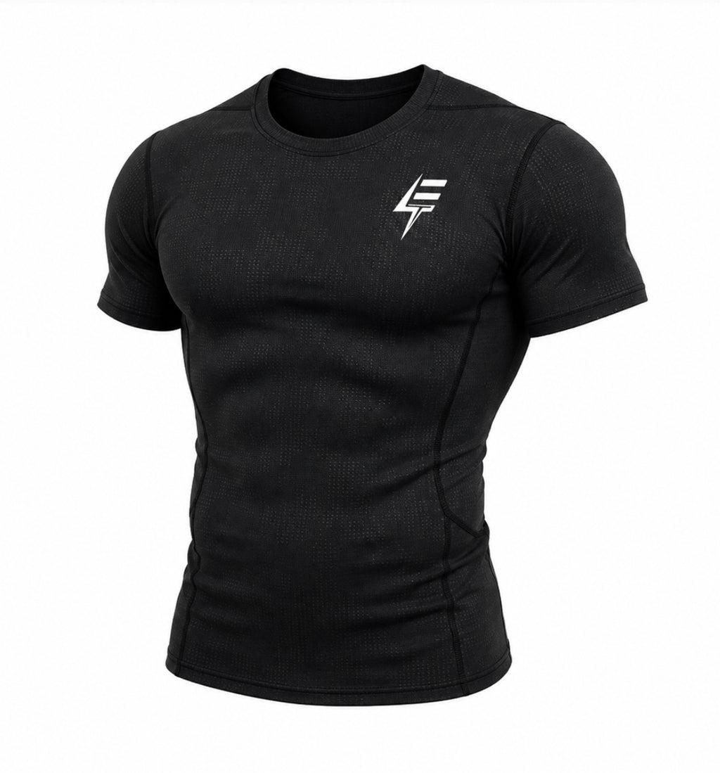 Black Bolt Slim Fit Performance Short Sleeve